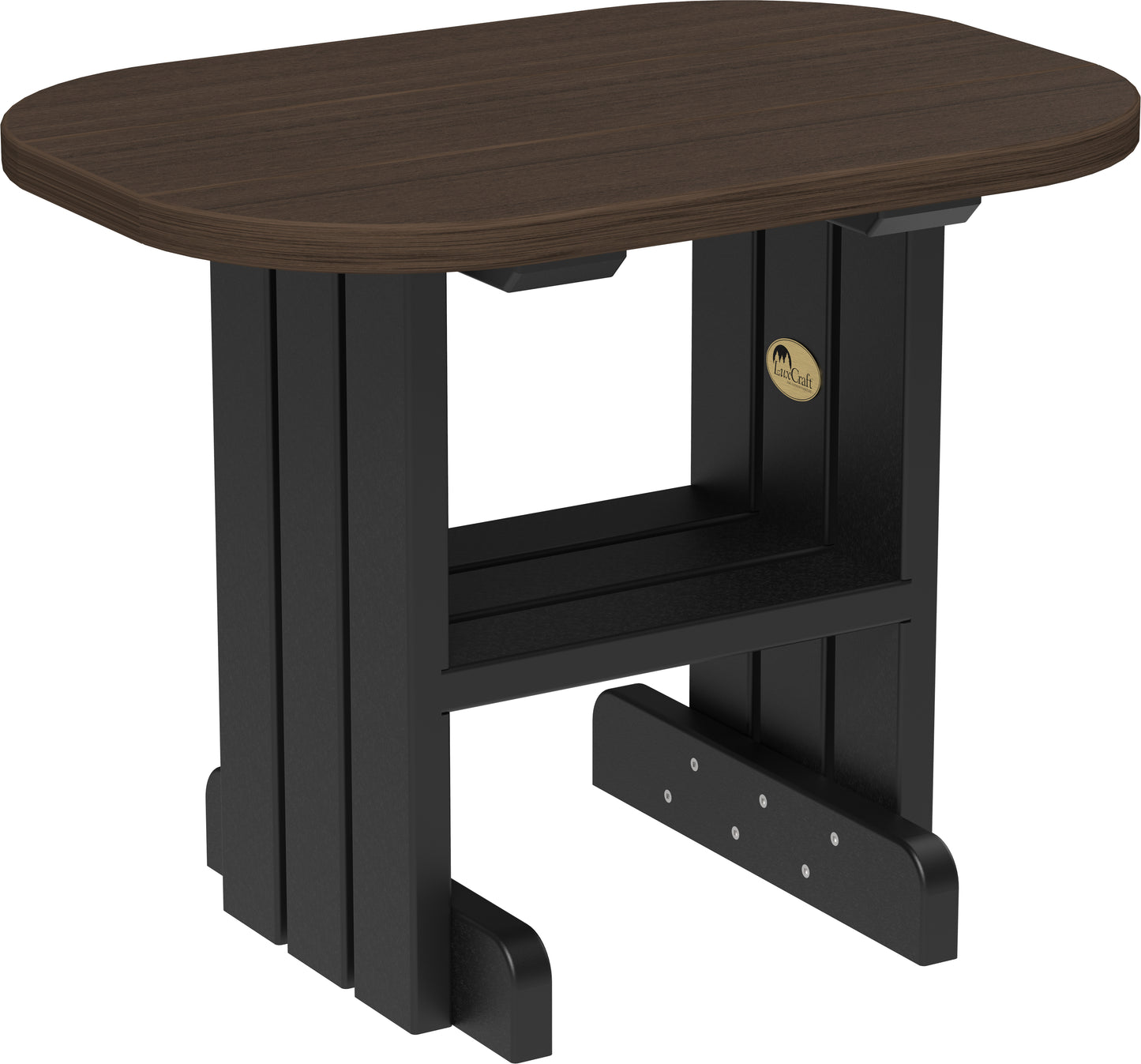 End Table Brazilian Walnut & Black
