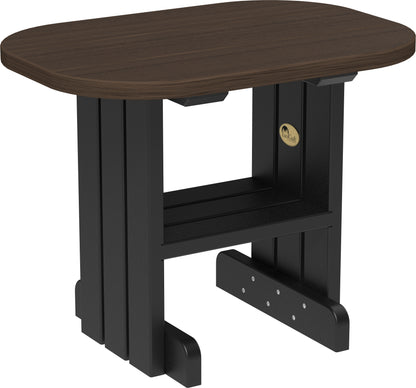 End Table Brazilian Walnut & Black