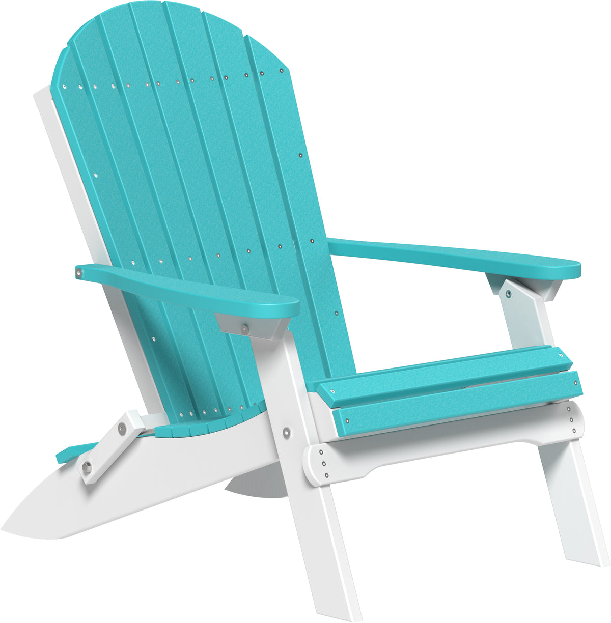 Folding Adirondack Chair Aruba Blue & White