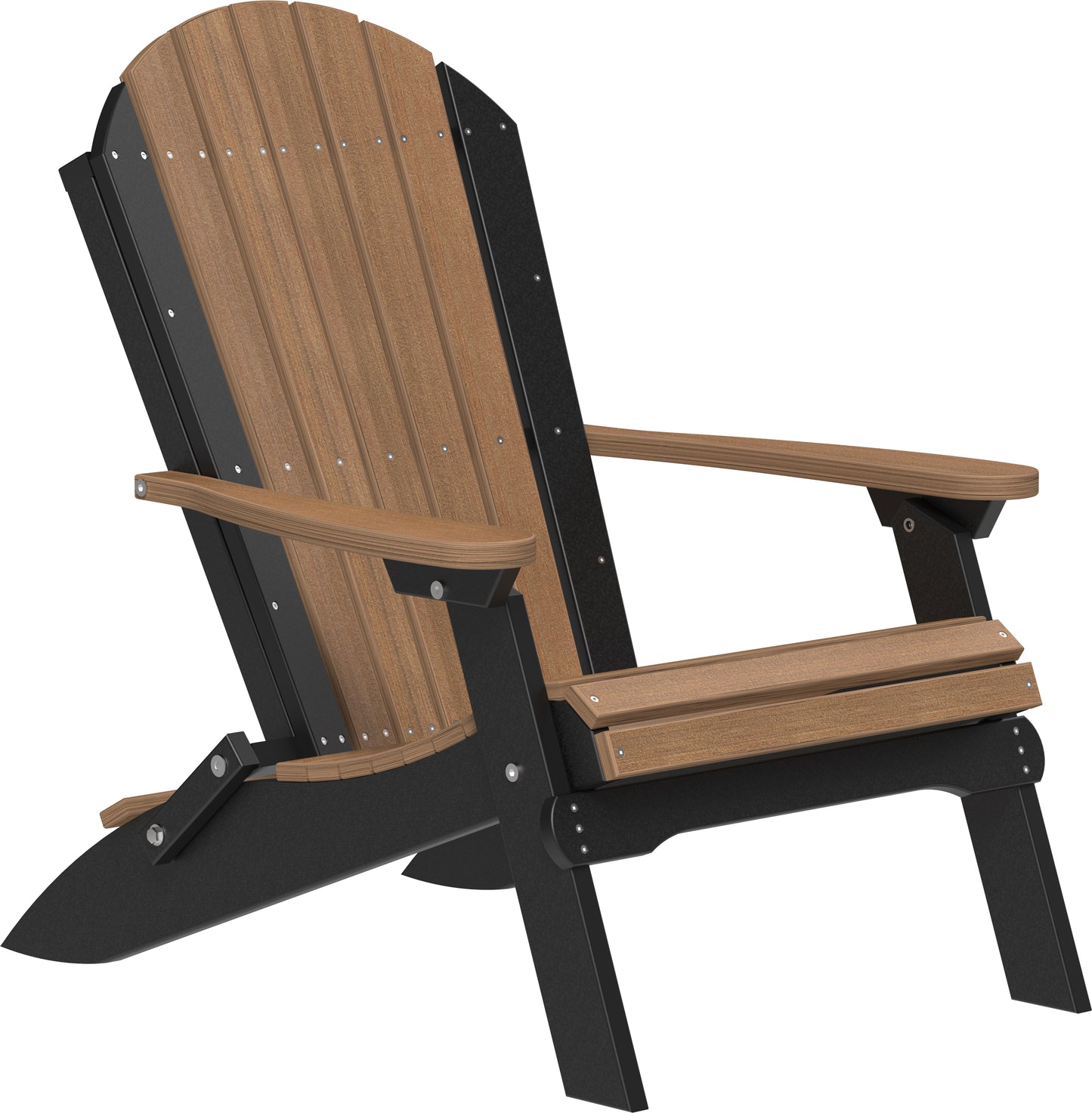 Folding Adirondack Chair Antique Mahogany & Black