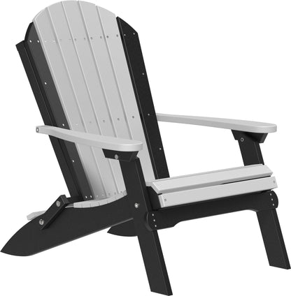 Folding Adirondack Chair Dove Gray & Black
