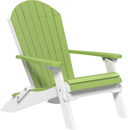 Folding Adirondack Chair Lime Green & White