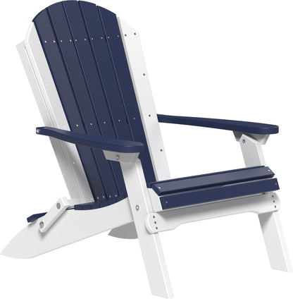 Folding Adirondack Chair Patriot Blue & White