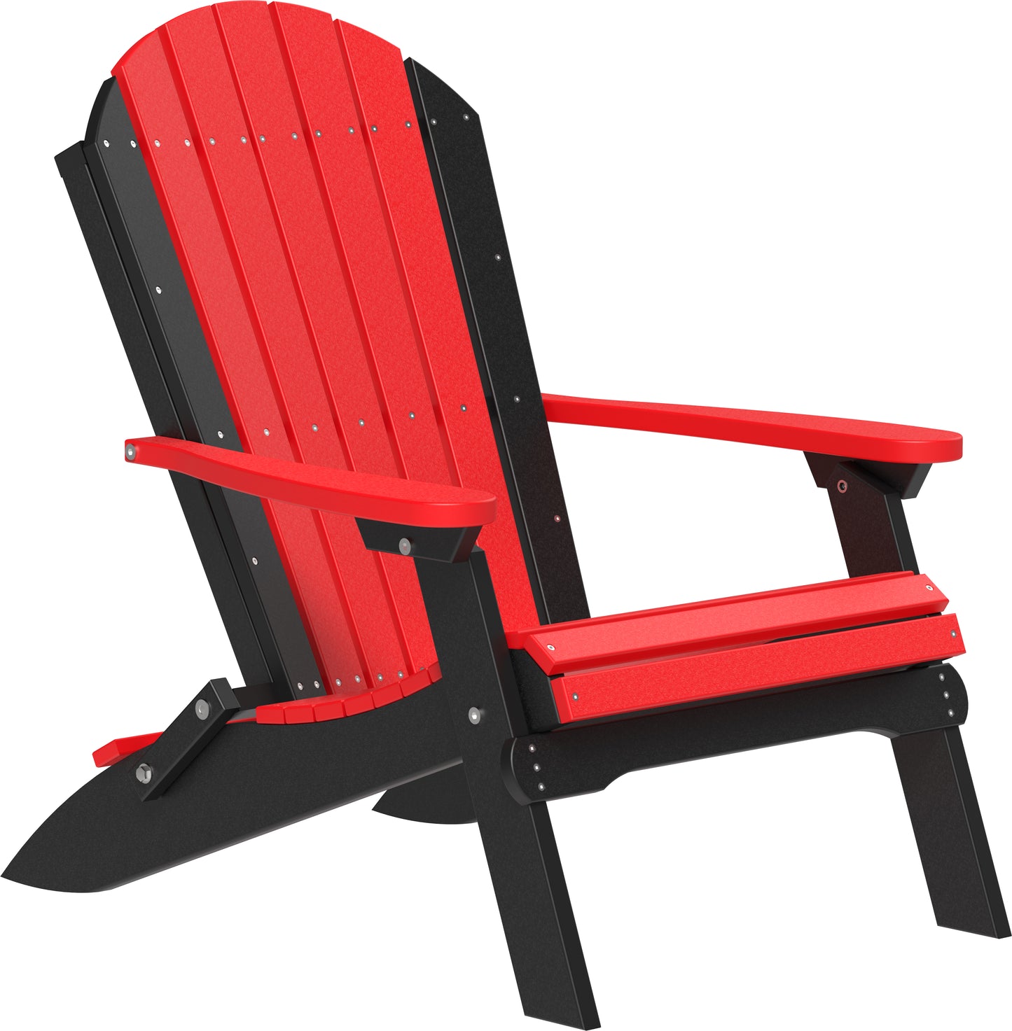 Folding Adirondack Chair Red & Black