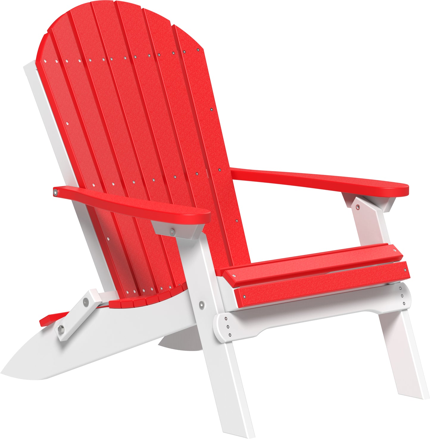 Folding Adirondack Chair Red & White