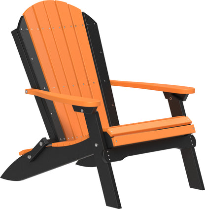 Folding Adirondack Chair Tangerine & Black