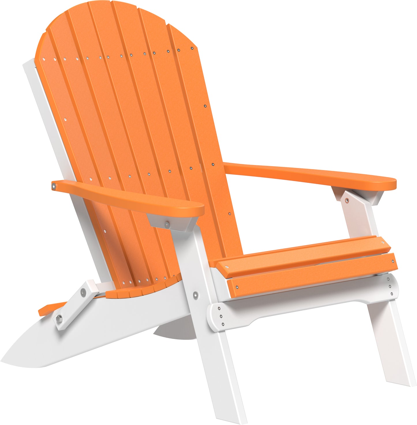 Folding Adirondack Chair Tangerine & White