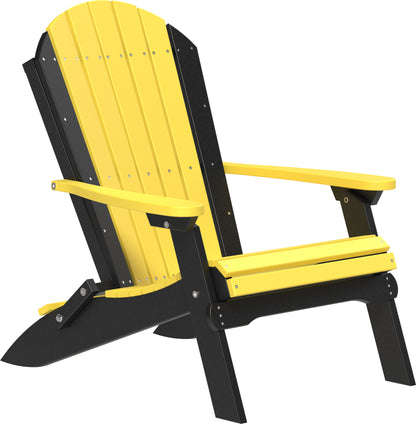 Folding Adirondack Chair Yellow & Black