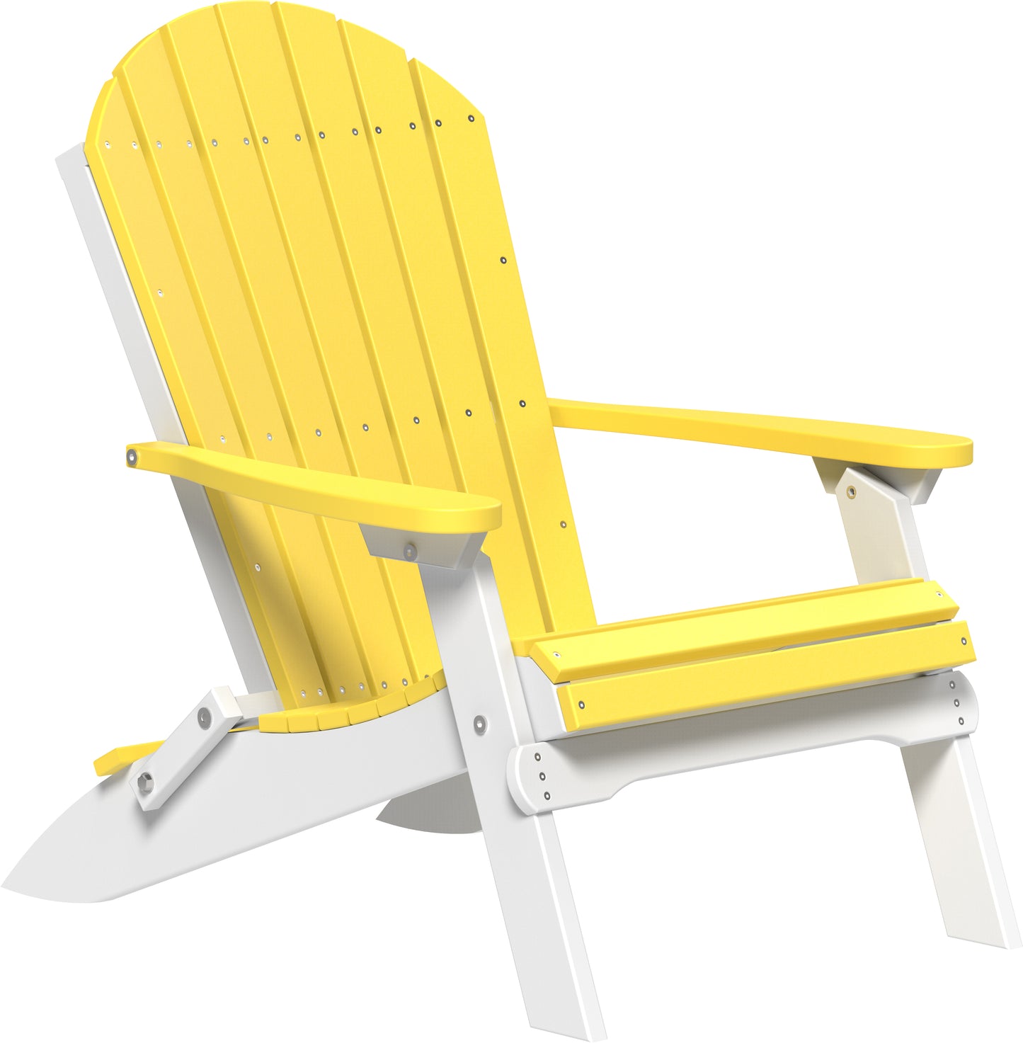 Folding Adirondack Chair Yellow & White