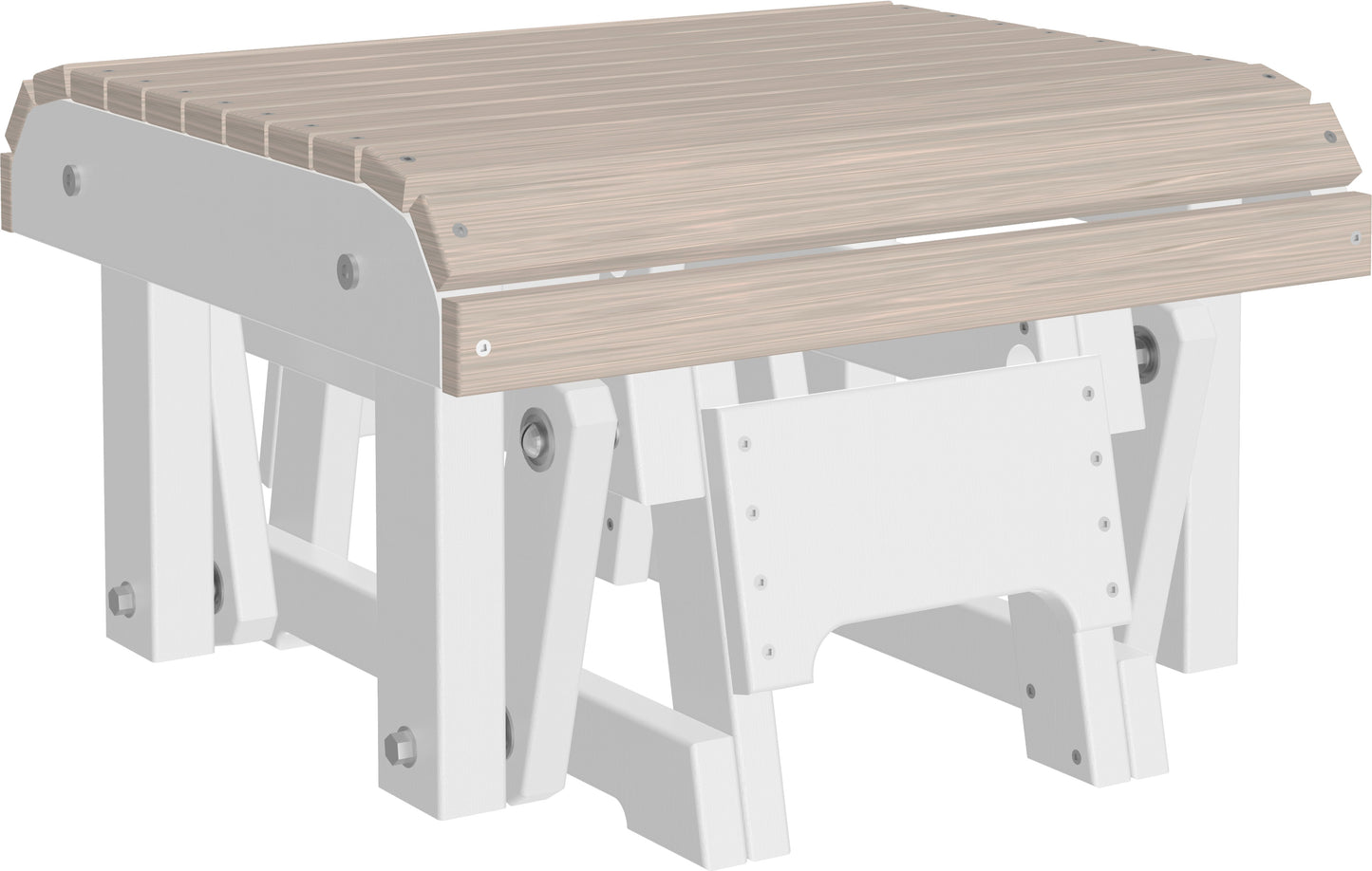 Glider Footrest Birch & White
