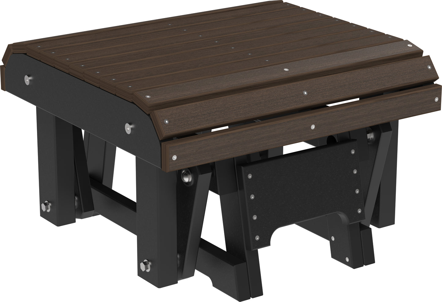 Glider Footrest Brazilian Walnut & Black