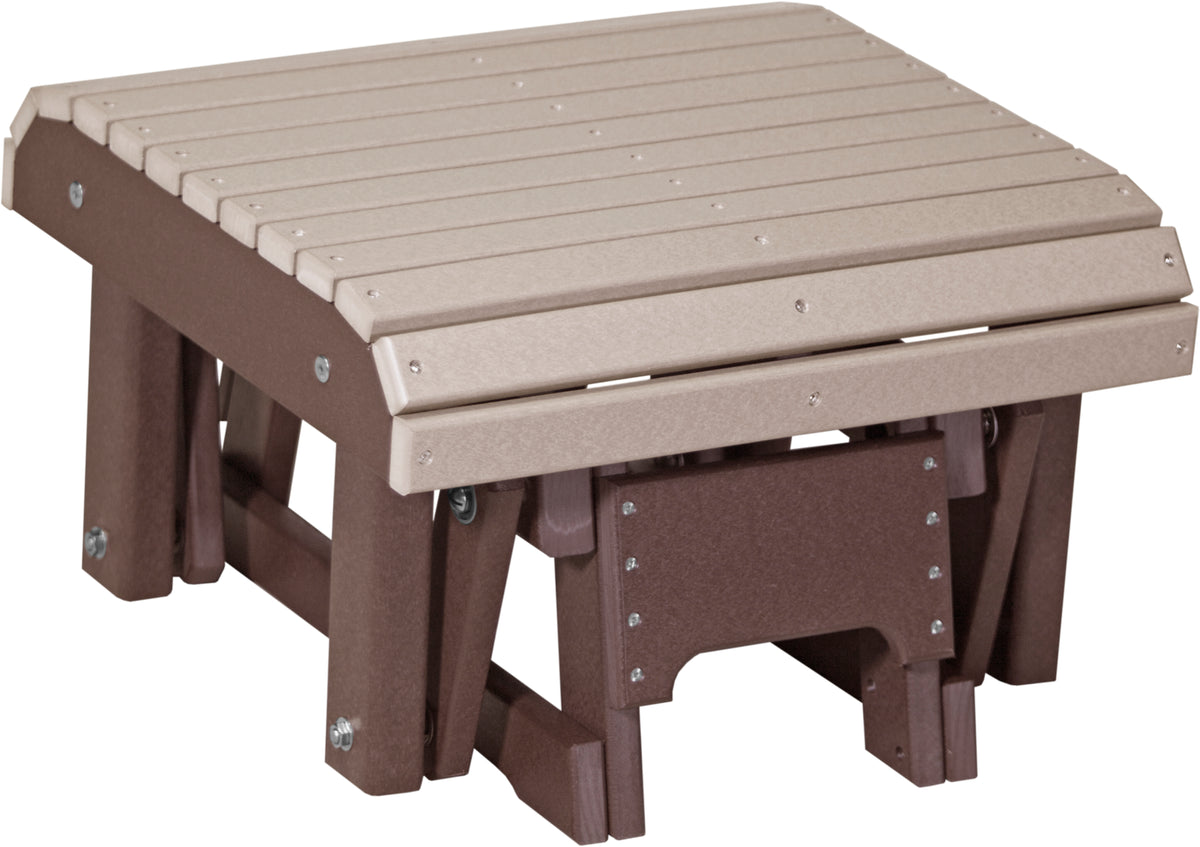 Glider Footrest Weatherwood & Chestnut Brown