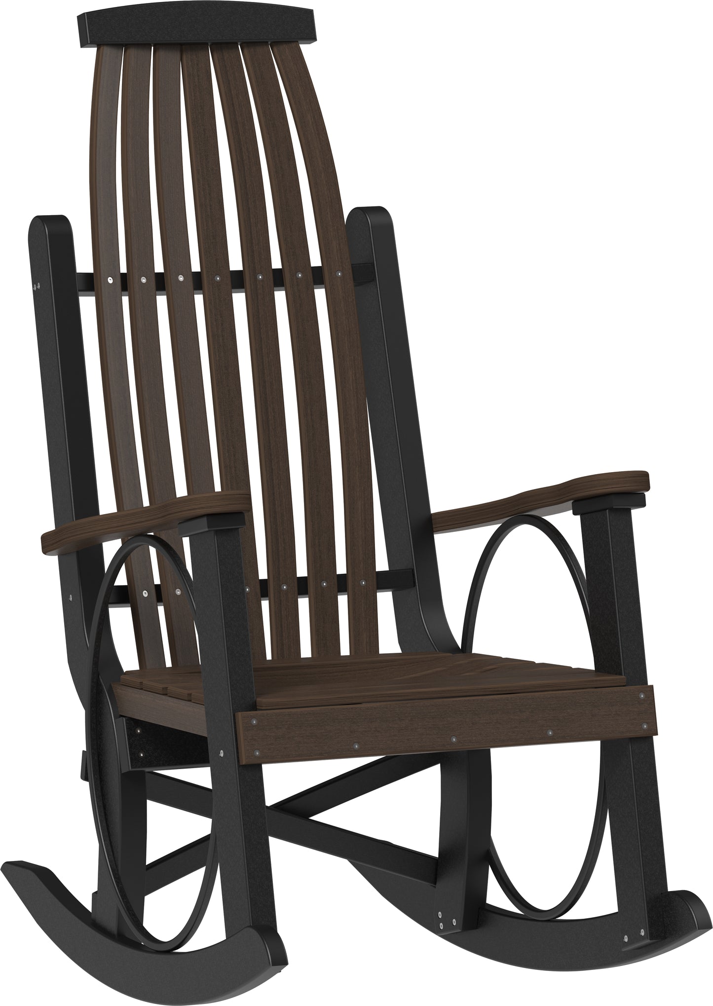 Poly Grandpa's Rocker Brazilian Walnut & Black