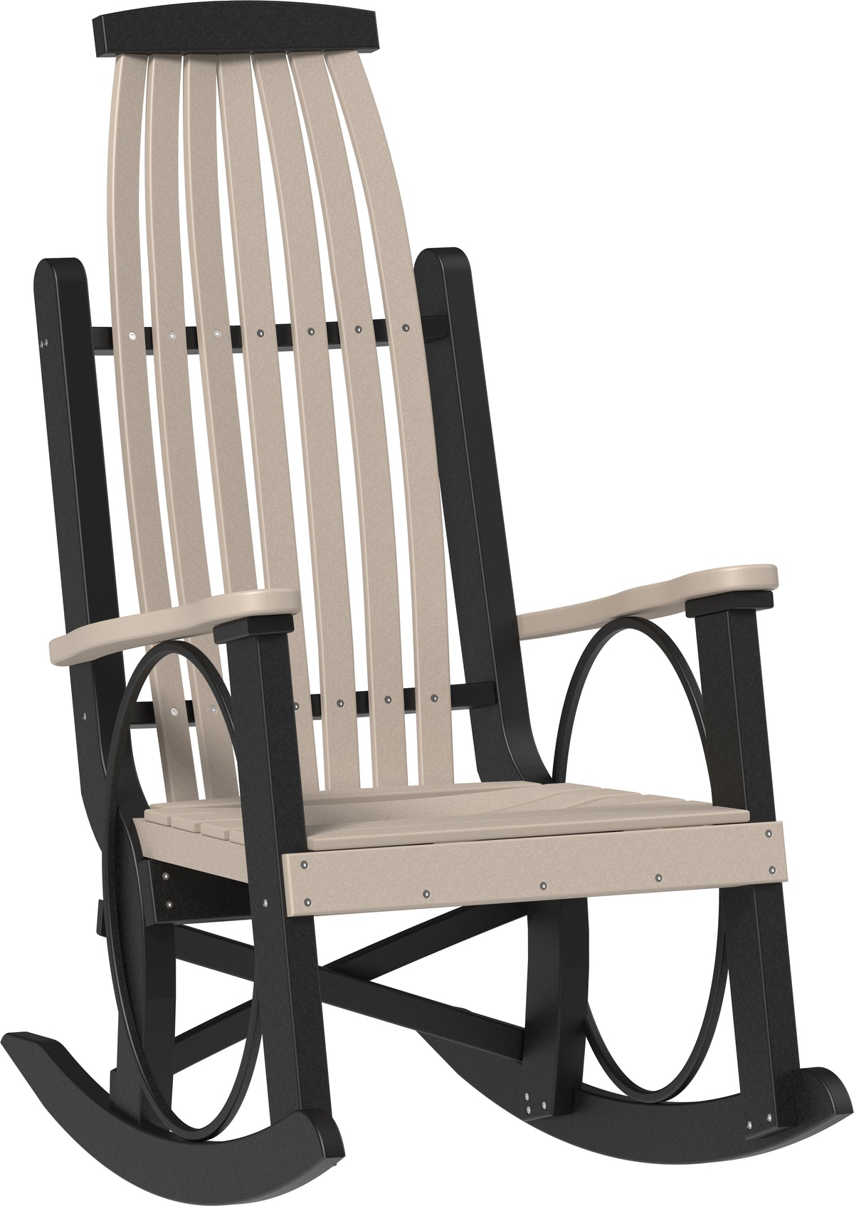 Poly Grandpa's Rocker Weatherwood & Black