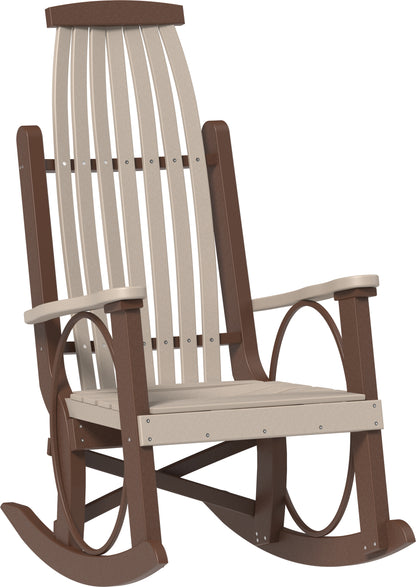 Poly Grandpa's Rocker Weatherwood & Chestnut Brown