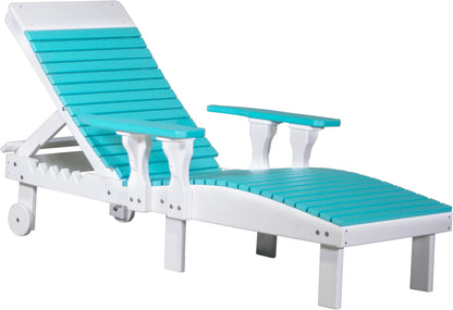 Poly Lounge Chair Aruba Blue & White