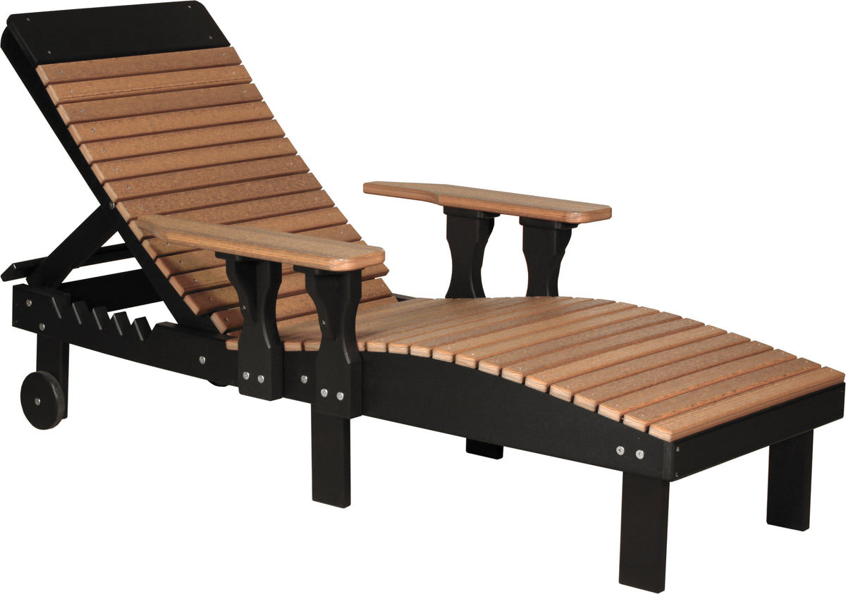 Poly Lounge Chair Antique Mahogany & Black