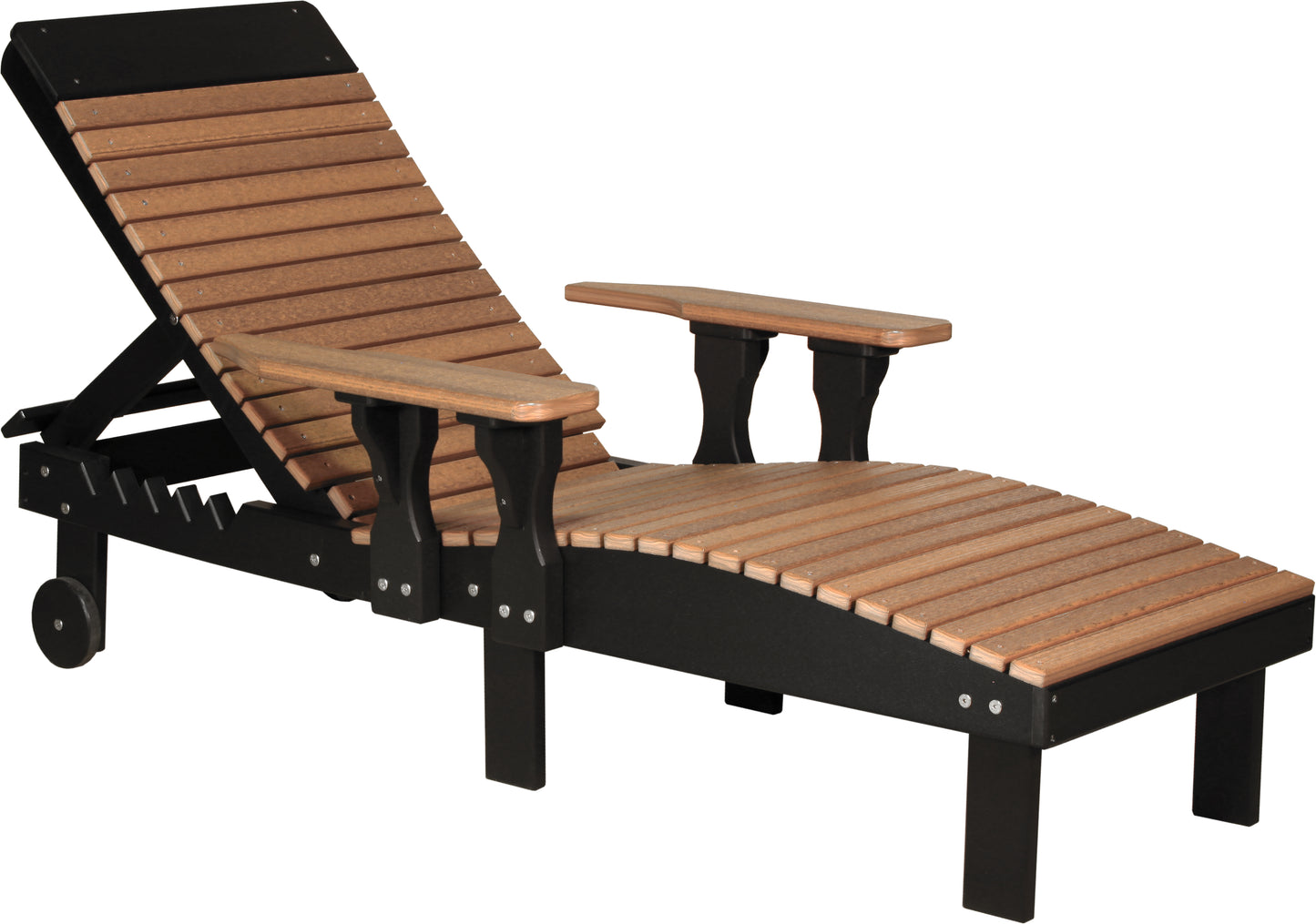 Poly Lounge Chair Antique Mahogany & Black