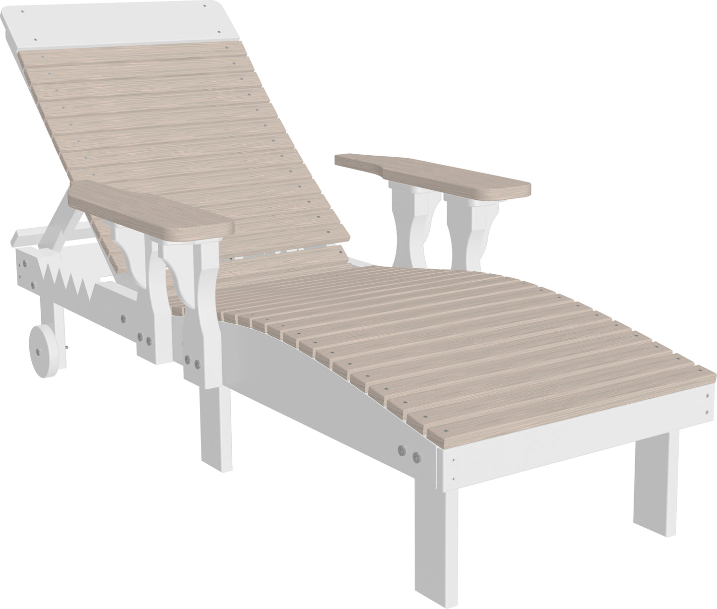 Poly Lounge Chair Birch & White