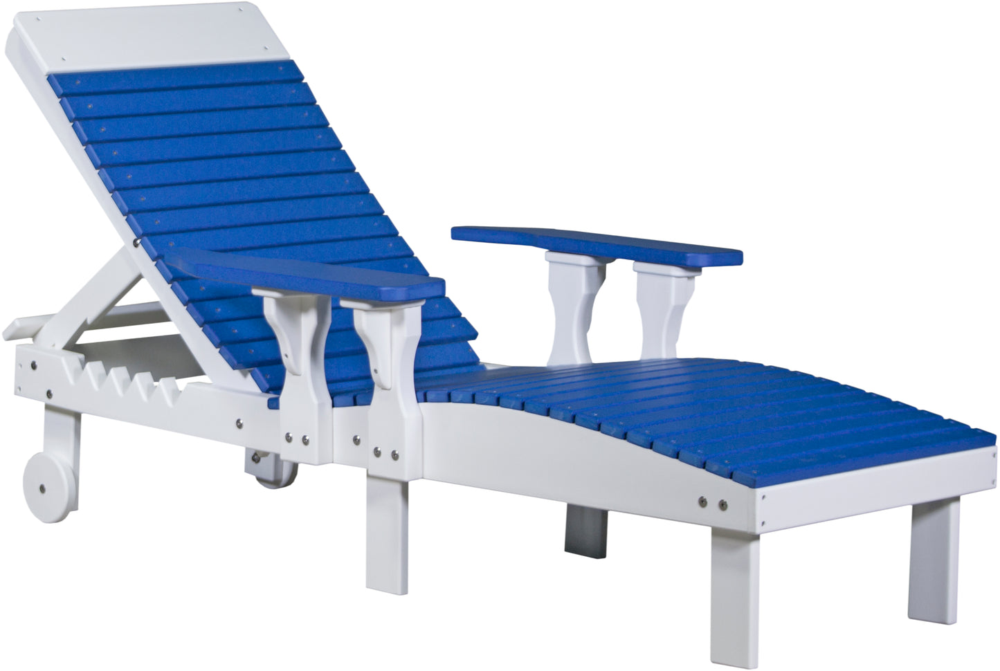 Poly Lounge Chair Blue & White