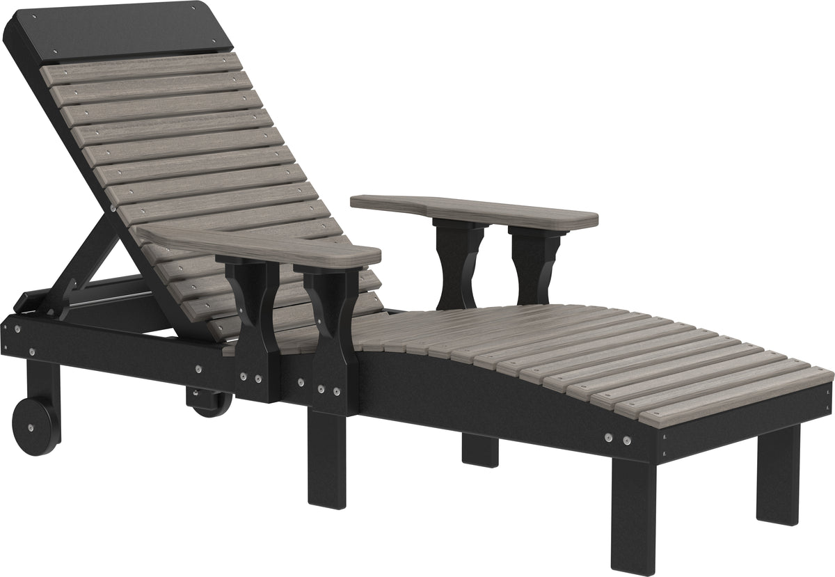 Poly Lounge Chair Coastal Gray & Black