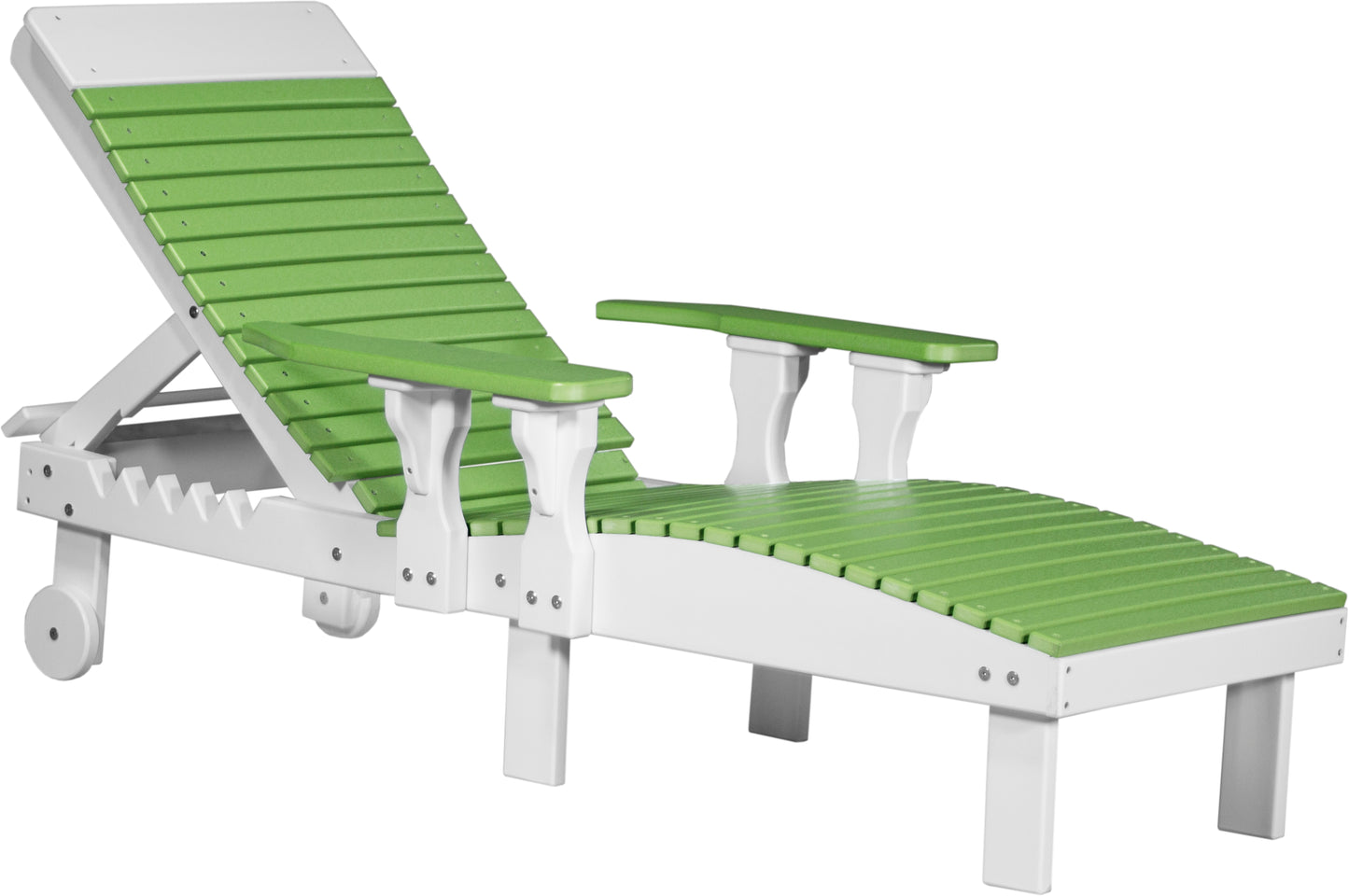 Poly Lounge Chair Lime Green & White