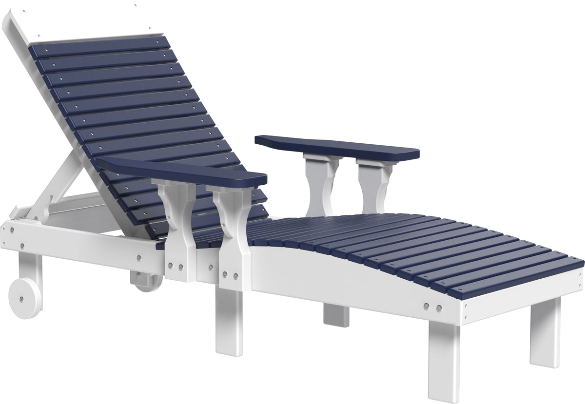 Poly Lounge Chair Patriot Blue & White