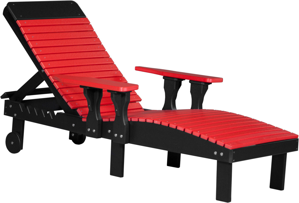 Poly Lounge Chair Red & Black