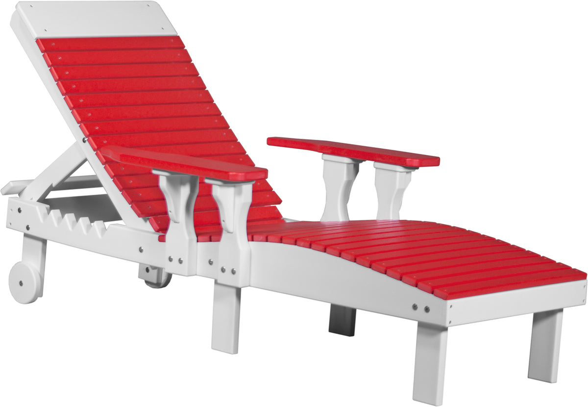Poly Lounge Chair Red & White