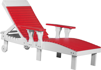 Poly Lounge Chair Red & White