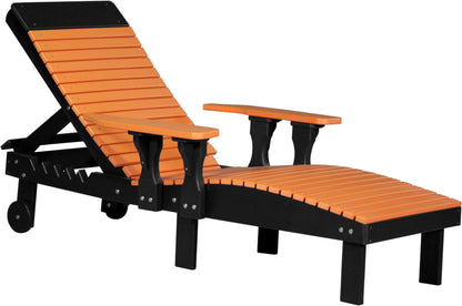 Poly Lounge Chair Tangerine & Black