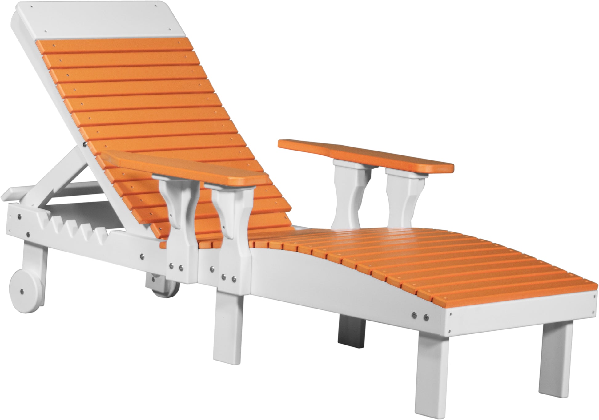 Poly Lounge Chair Tangerine & White