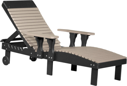 Poly Lounge Chair Weatherwood & Black