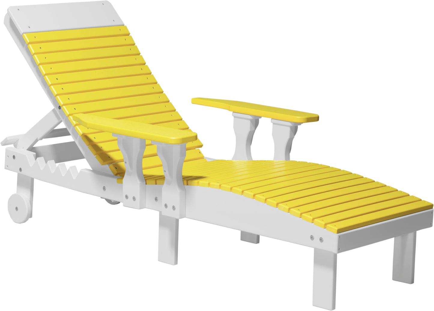 Poly Lounge Chair Yellow & White