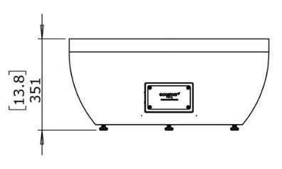 Pod 30 Fire Pit w/ Ethanol Burner — Front View technical drawing