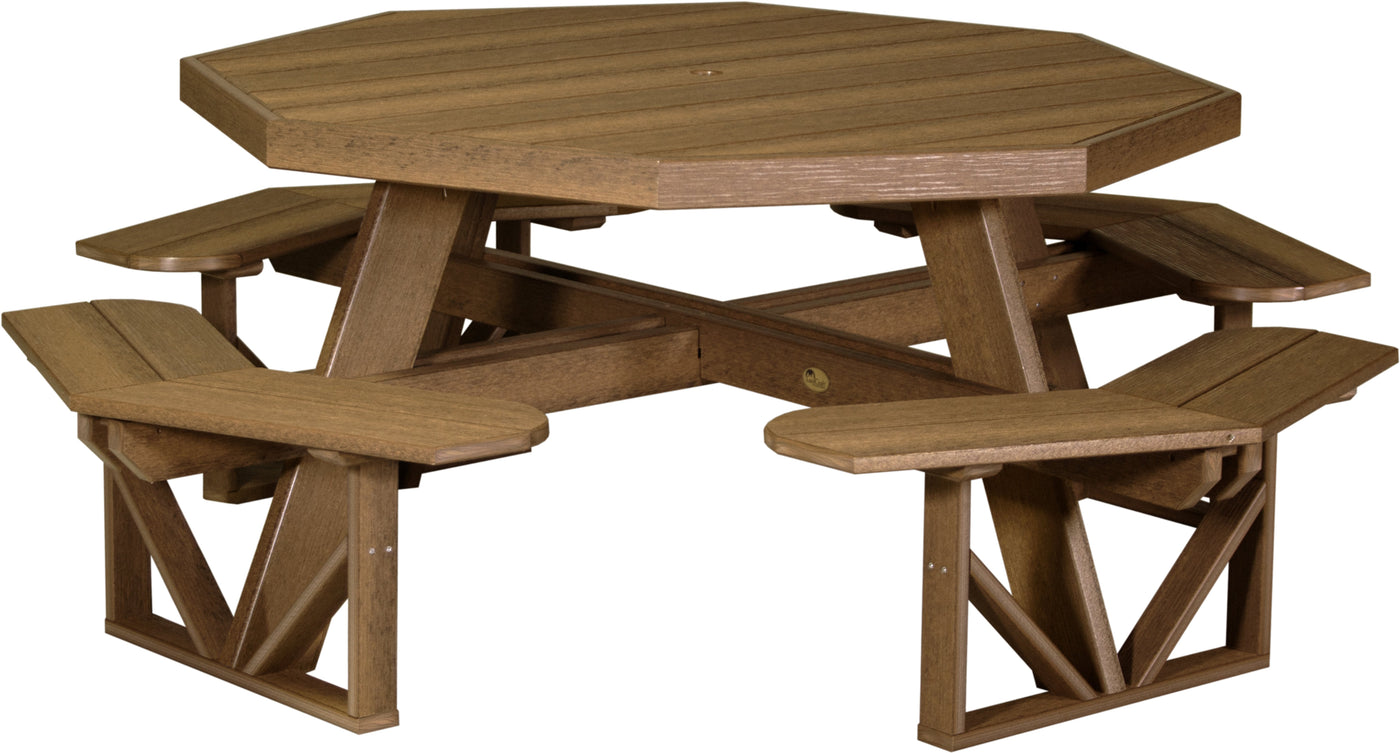 Octagon Picnic Table Antique Mahogany