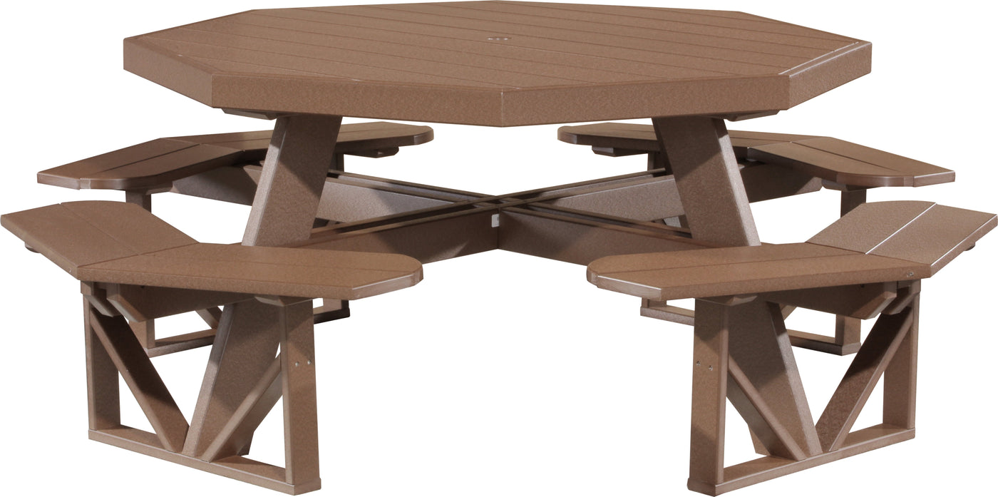 Octagon Picnic Table Chestnut Brown