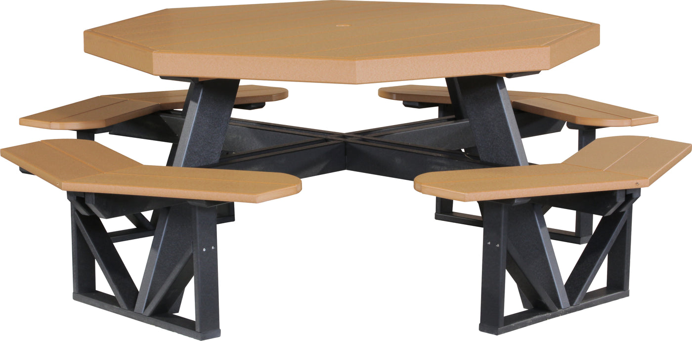 Octagon Picnic Table Cedar & Black