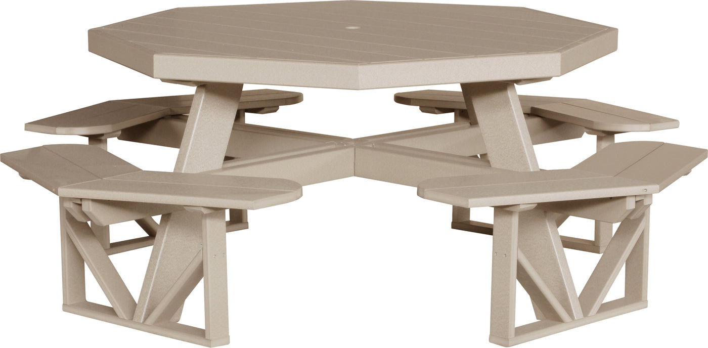 Octagon Picnic Table Weatherwood