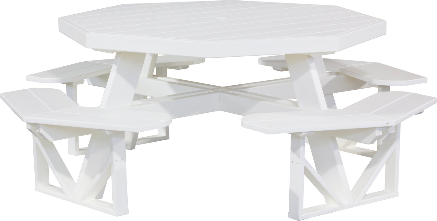 Octagon Picnic Table White