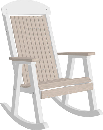 Poly Porch Rocker Birch & White