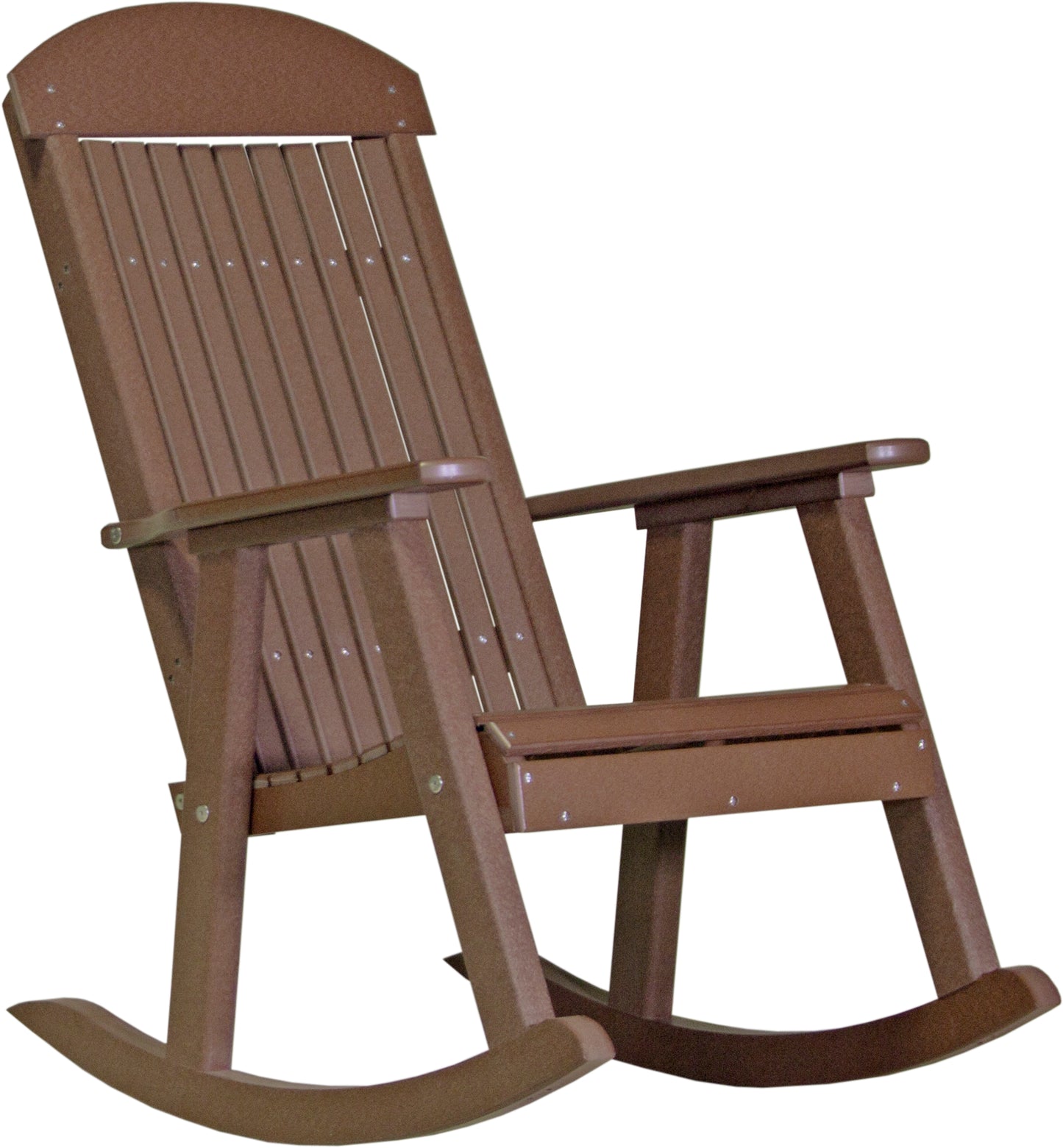 Poly Porch Rocker Chestnut Brown