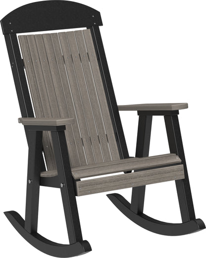 Poly Porch Rocker Coastal Gray & Black