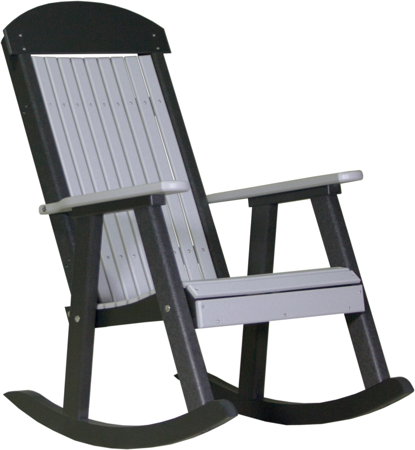 Poly Porch Rocker Dove Gray & Black
