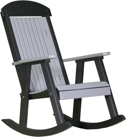 Poly Porch Rocker Dove Gray & Black