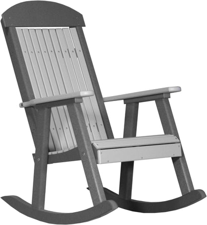 Poly Porch Rocker Dove Gray & Slate