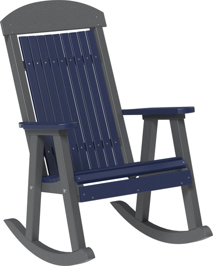 Poly Porch Rocker Patriot Blue & Slate