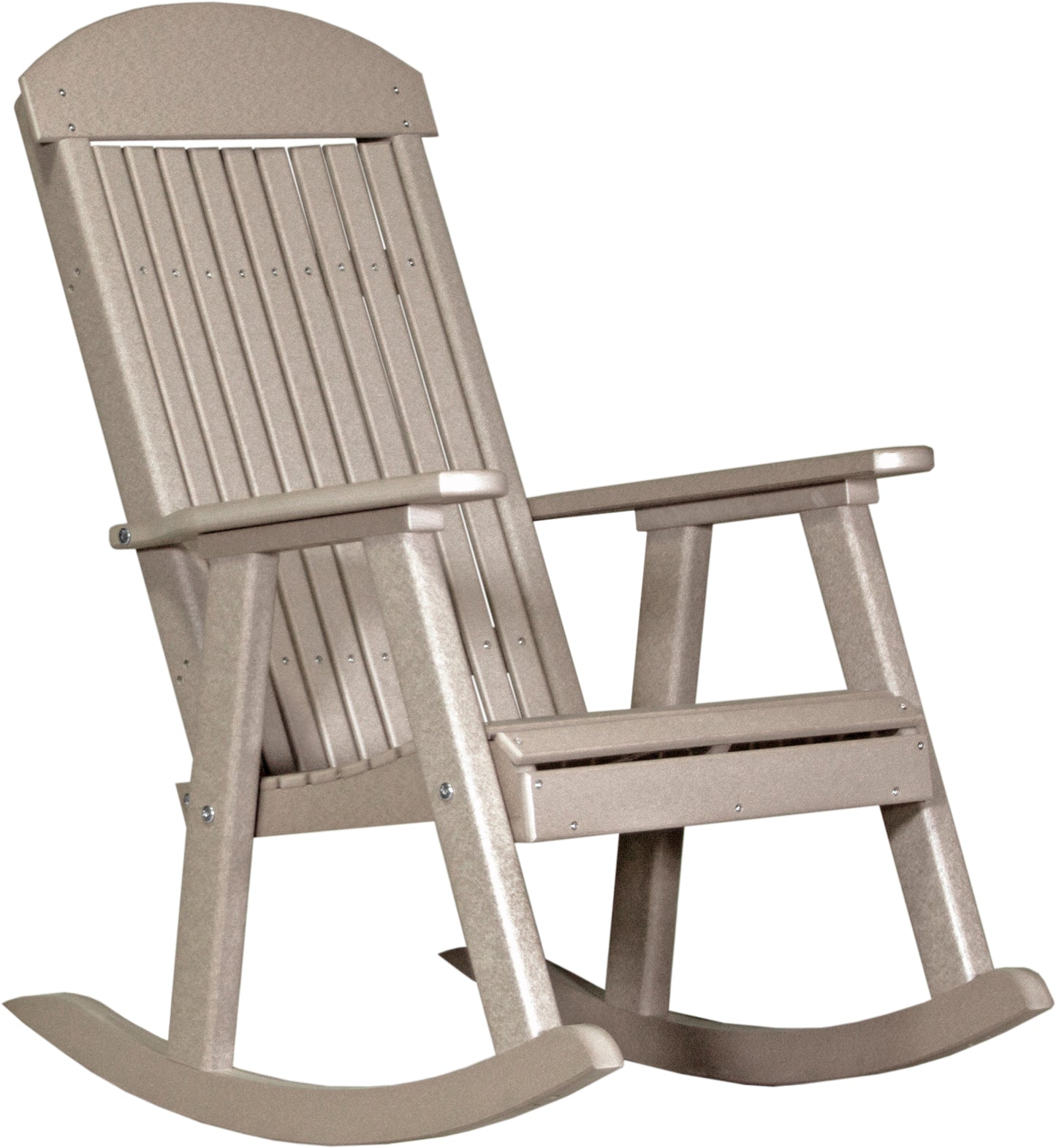 Poly Porch Rocker Weatherwood