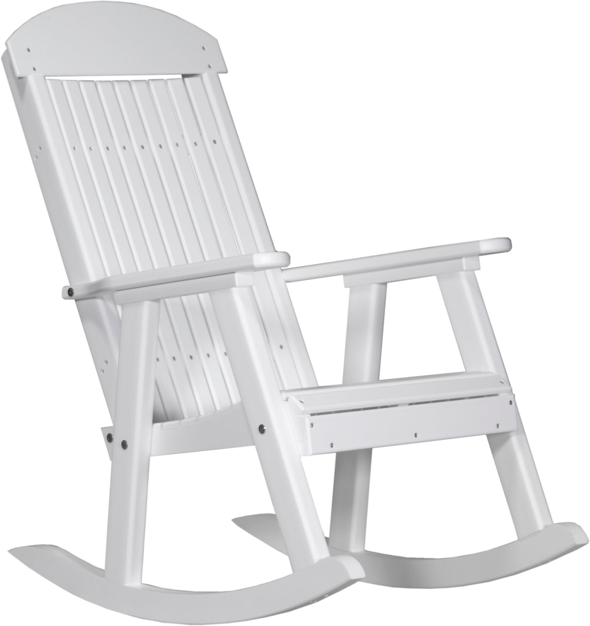 Poly Porch Rocker White