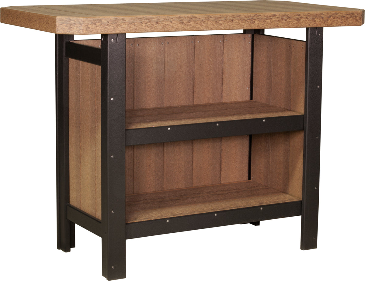 Serving Bar Antique Mahogany & Black